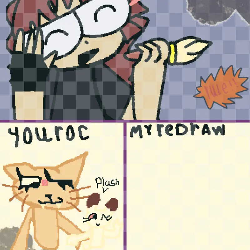 Choco[the bunny] and kat[the cat] ship!! by @L1l4c_d4_f1h