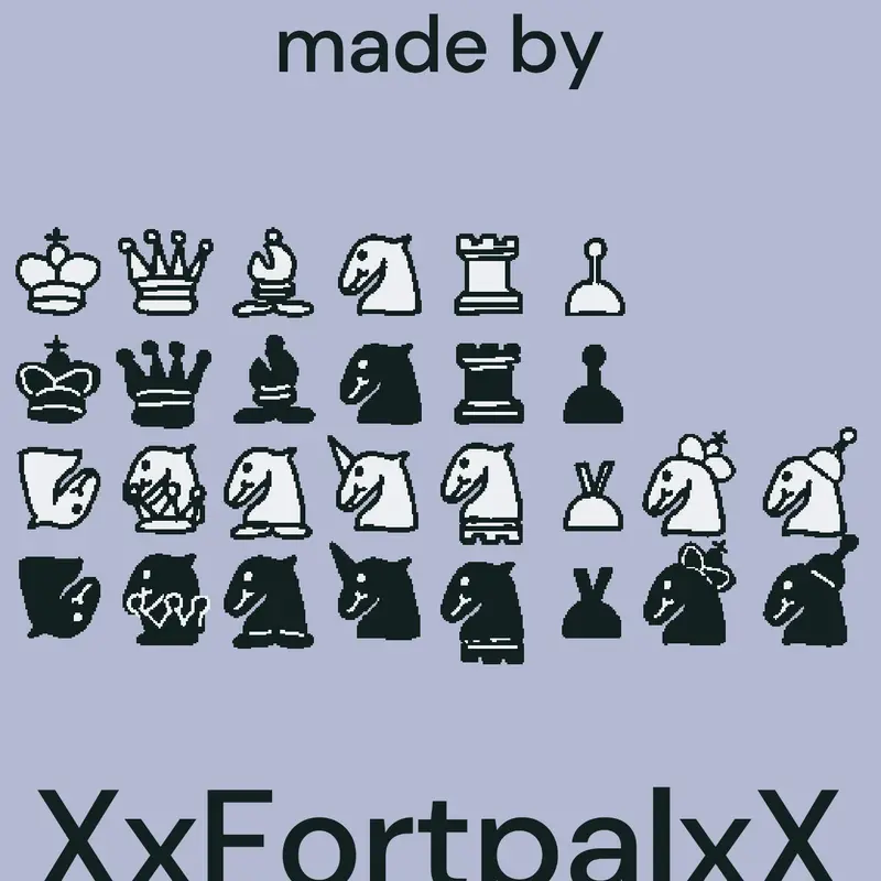 Chess pieces by @XxMoonpalxX