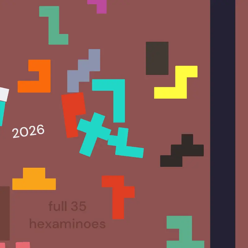 Hexaminoes by @GameMoy7
