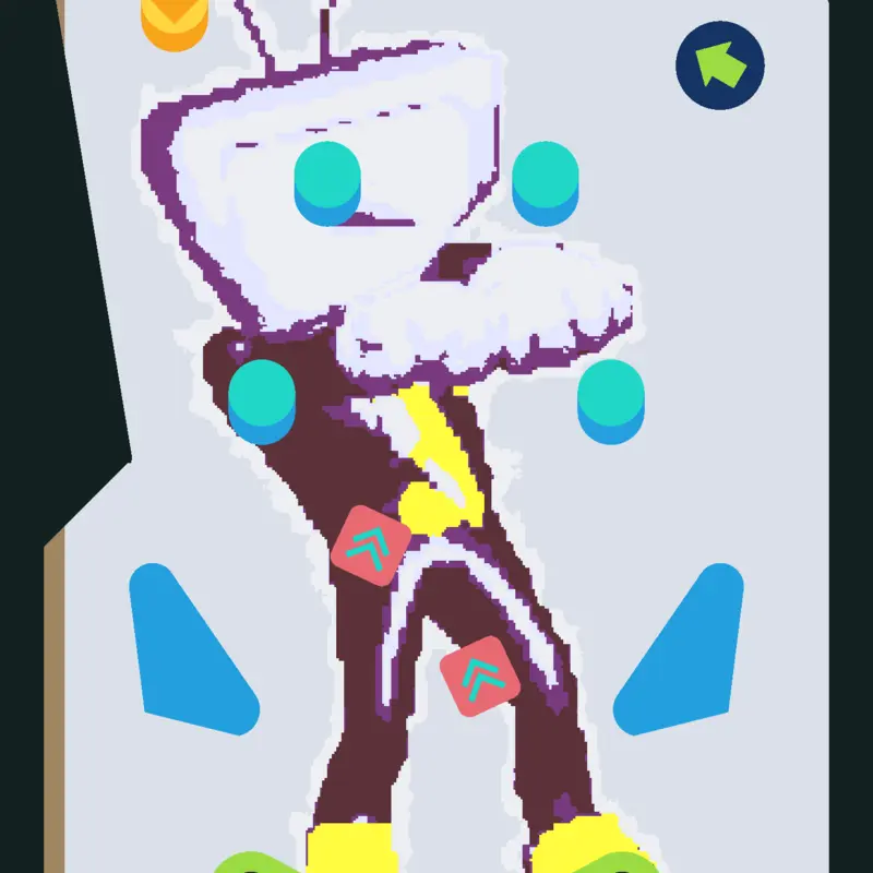 Hit a horribly drawn Spamton pinball by @spamton_G_Spamt0n