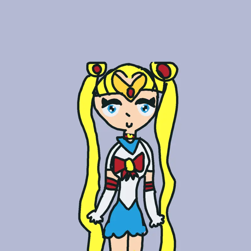 Sailor moon ragdoll game by @unicornpixie