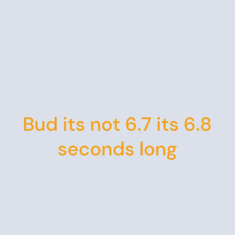 This is not 6.7 sec long bruv by @TheChickenClassic