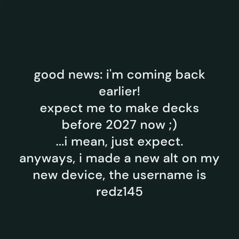 i'm coming back! by @_redz144_ofc