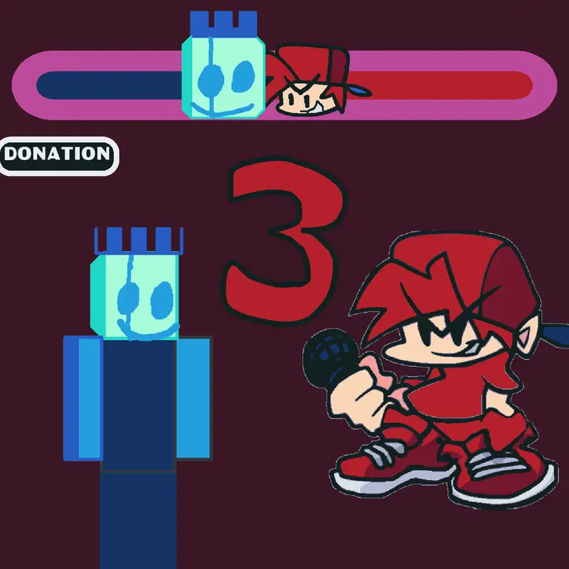 FNF VS  1X1XJ  RED by @lowar