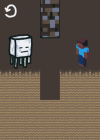 Save the steve from the ghast!