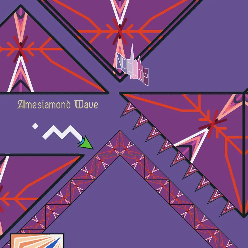 Geometry Dash Amesiamond Wave Challenge by @Whixy3517