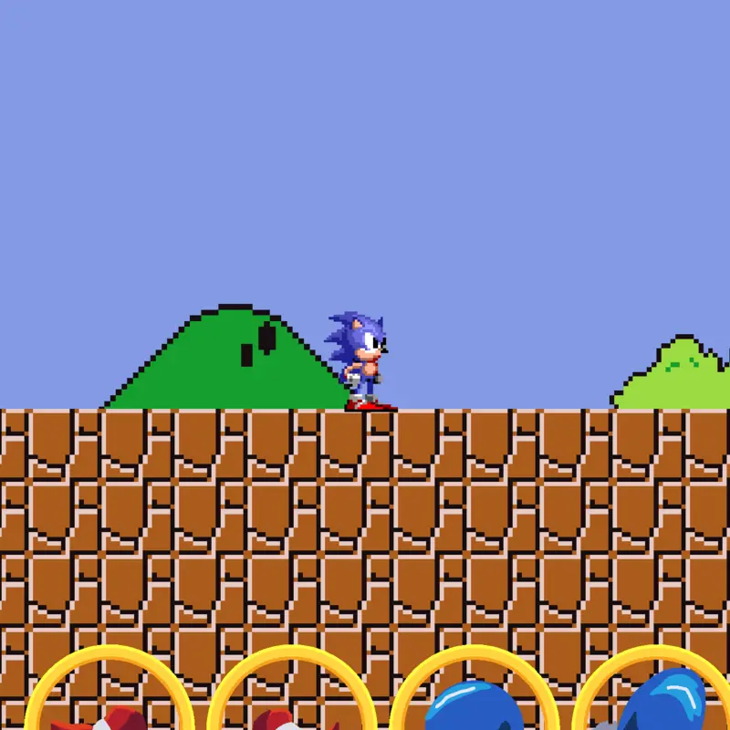 Daily sonic in mario by @Xurii4