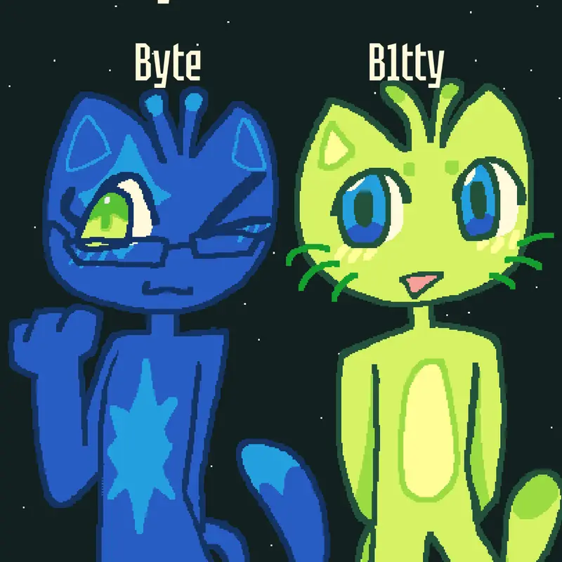 Byte and b1tty yayayayaya by @lynxii