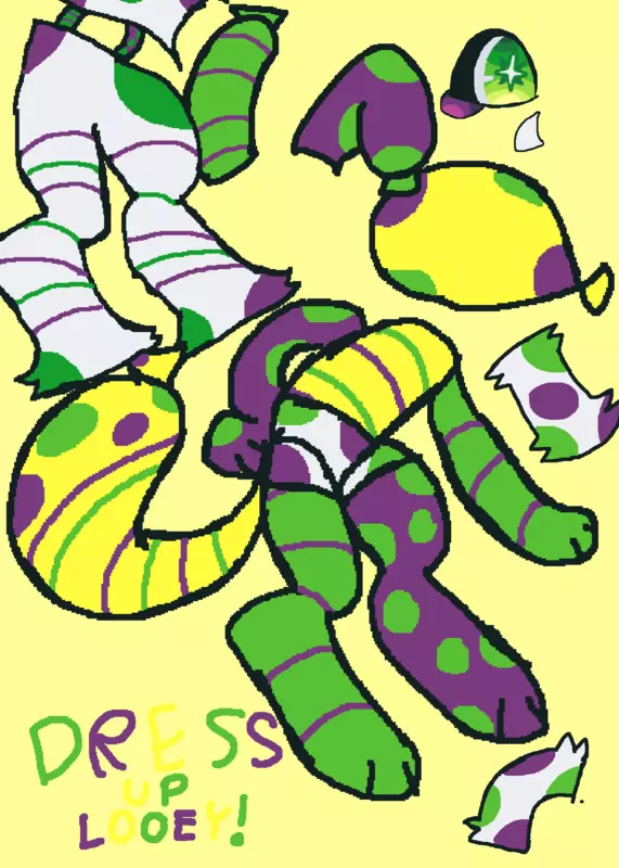 Dress up Looey! by @D1N0SN0R3SH3LLYL0V3R