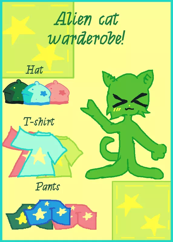Alien cat :3 by @Ilovekawaii123