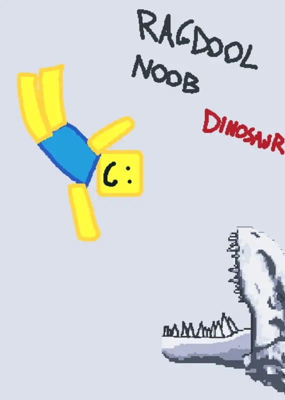 Ragdool noob dinosaur by @LuisiS