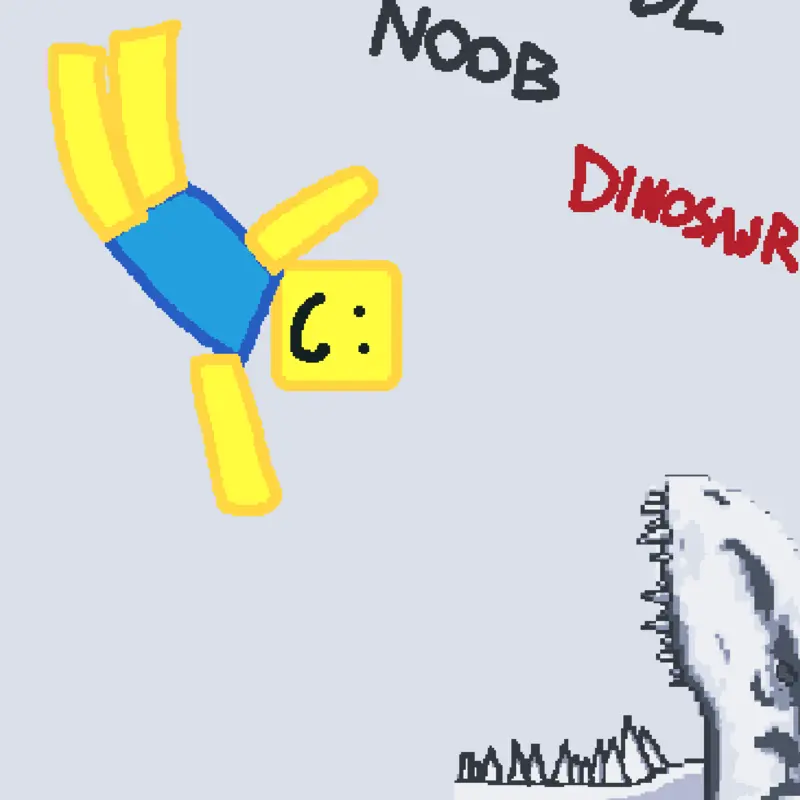 Ragdool noob dinosaur by @LuisiS