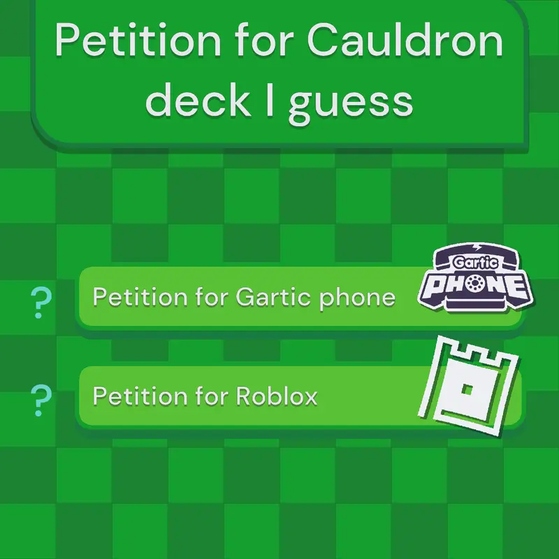 Poll: Roblox vs Gartic Phone IN CASTLE by @QualityDecks