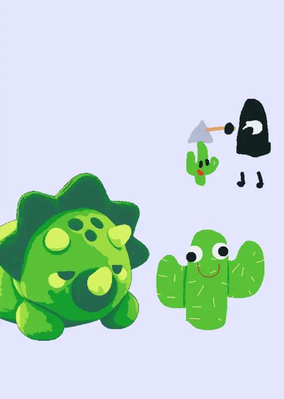 Beatbox battle with cactus by @potato_kingdomofficial