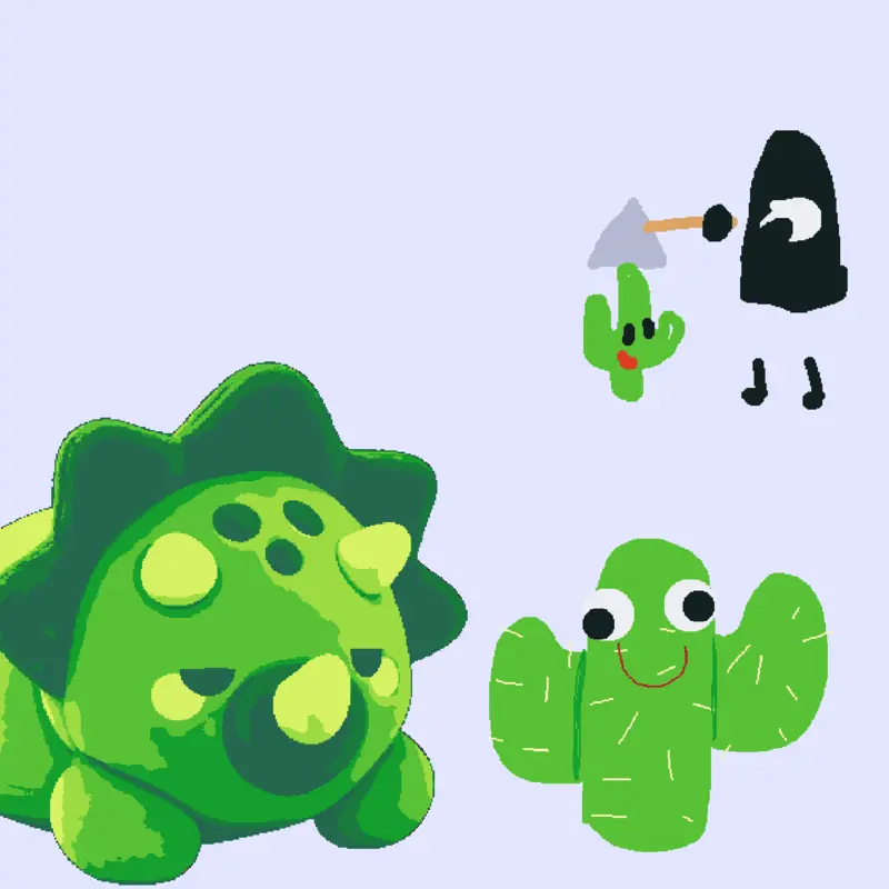Beatbox battle with cactus by @potato_kingdomofficial