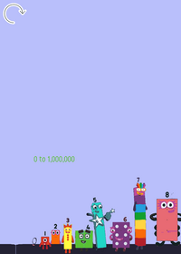 0-1,000,000 number blocks battle