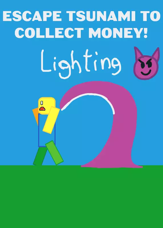 Escape tsunami to collect money! by @Roblox2022_Official