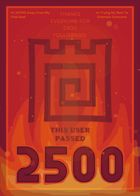 Thanks Guys For 2500 Followers!