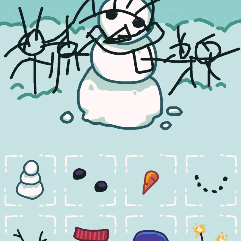 Drawn on snowman builder by @doodooandfarty
