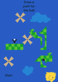 Draw path for ball
