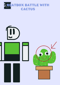 Oly tries to beatbox with cactus