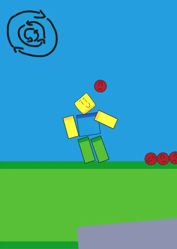 Noob ragdoll with a skate by @alakadabalabu