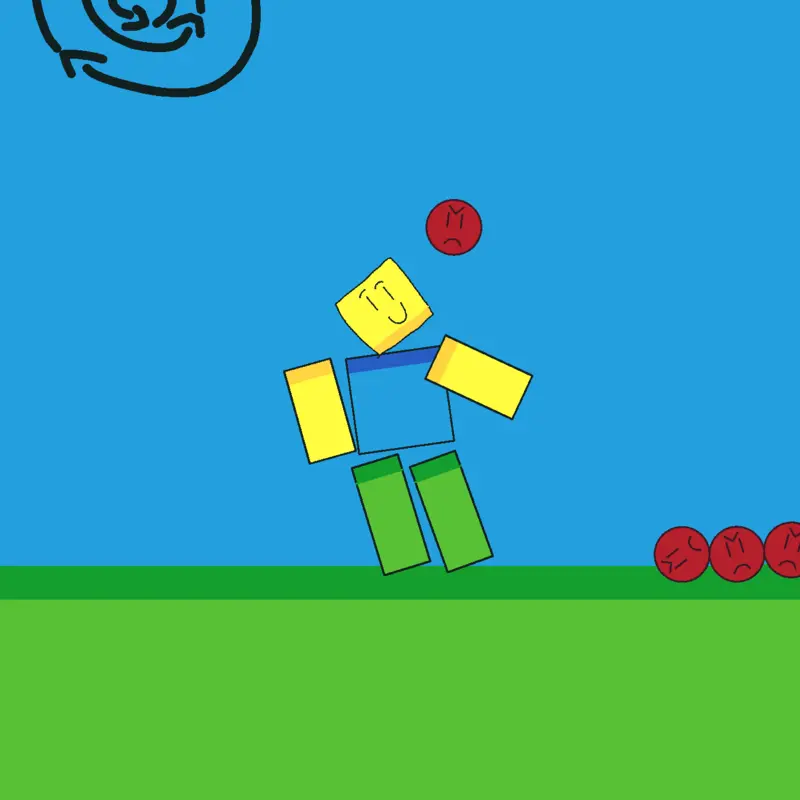 Noob ragdoll with a skate by @alakadabalabu