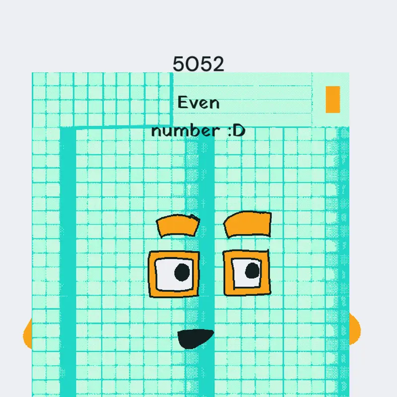 5052 numberblocks Very tall and cool! by @CaQuiz6