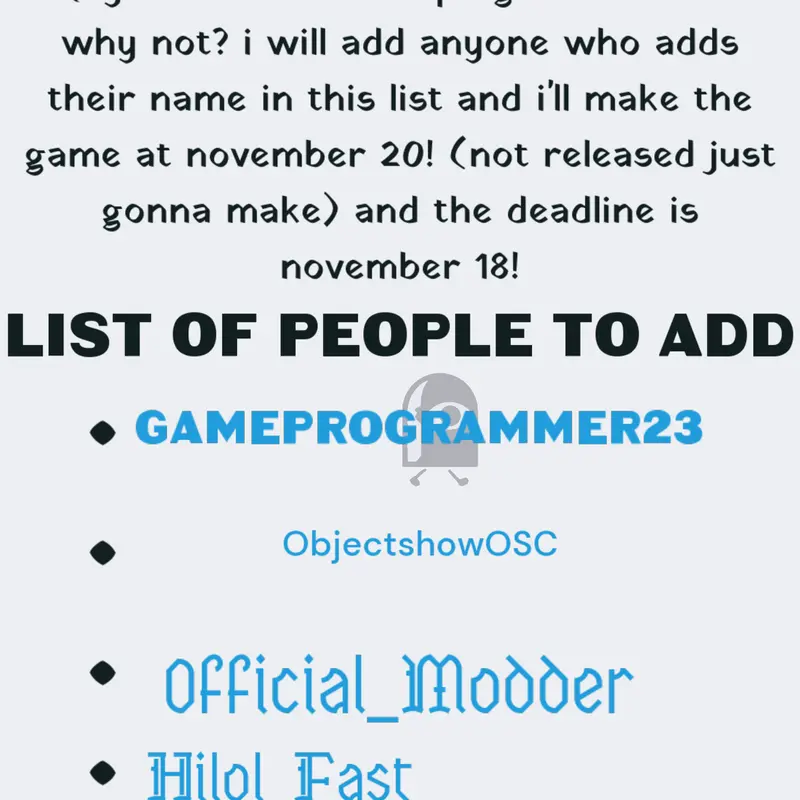 Game by @objectshowOSC