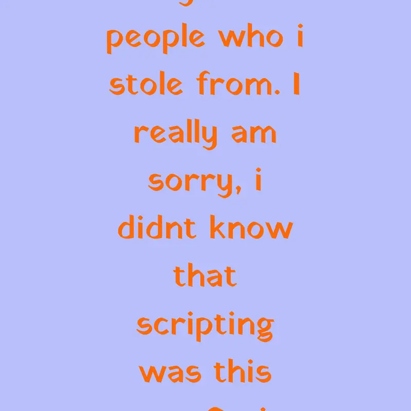 Apology by @ZlihNC