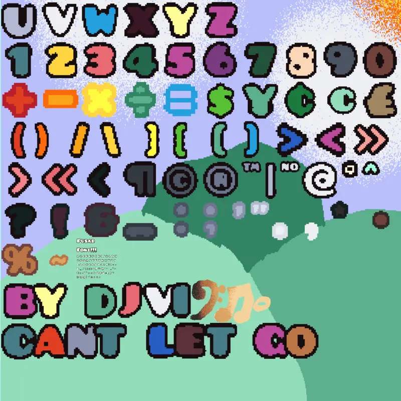 Free to use Pusab font by @MilenabankMan_Halloween