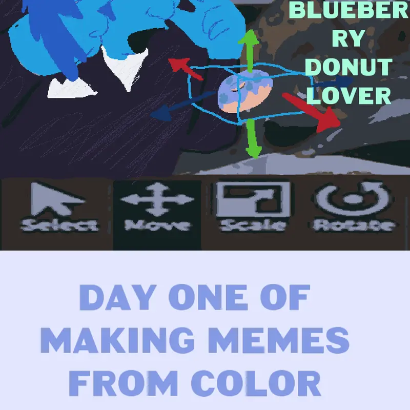 Bluey the damn blueberry donut lover by @Jonathan_Bald_sk34500Dw