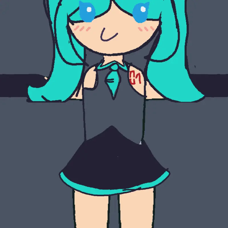 Miku ragdoll! by @iheartmiku