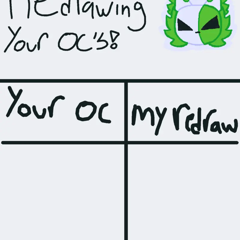 Redrawing You're OC'S! by @_Clover_