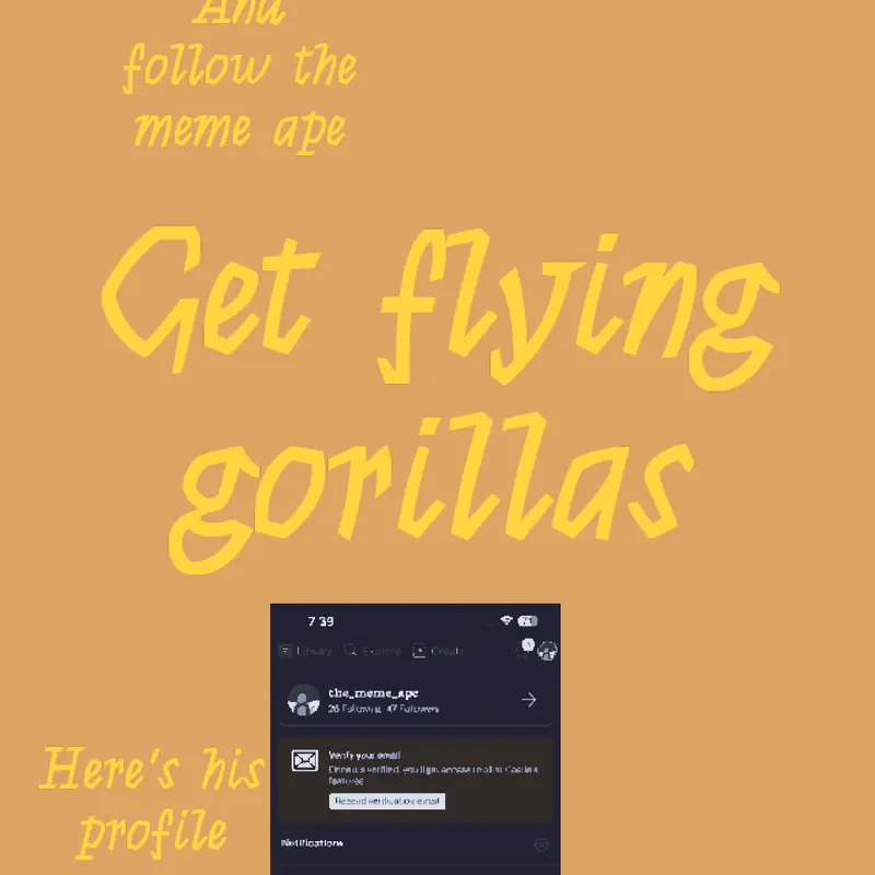 Follow the meme ape and get flying by @mr_owler2