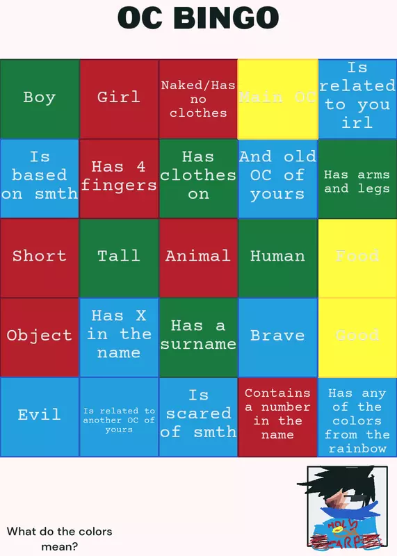oc bingo? by @TelemetryVistaReborn