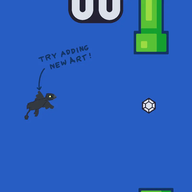 Microraptor flappy by @mothflight