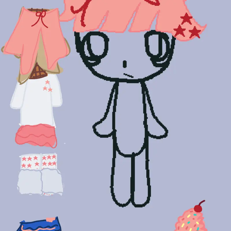 natsuki ddlc dressing by @kawaiimi_nyash1