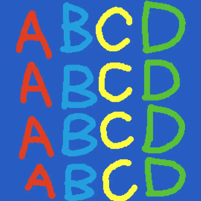 A A A A B B B B C C C C D D D D by @baloncito123
