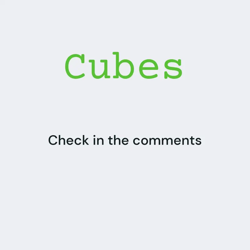 Cubes by @uvp_myth