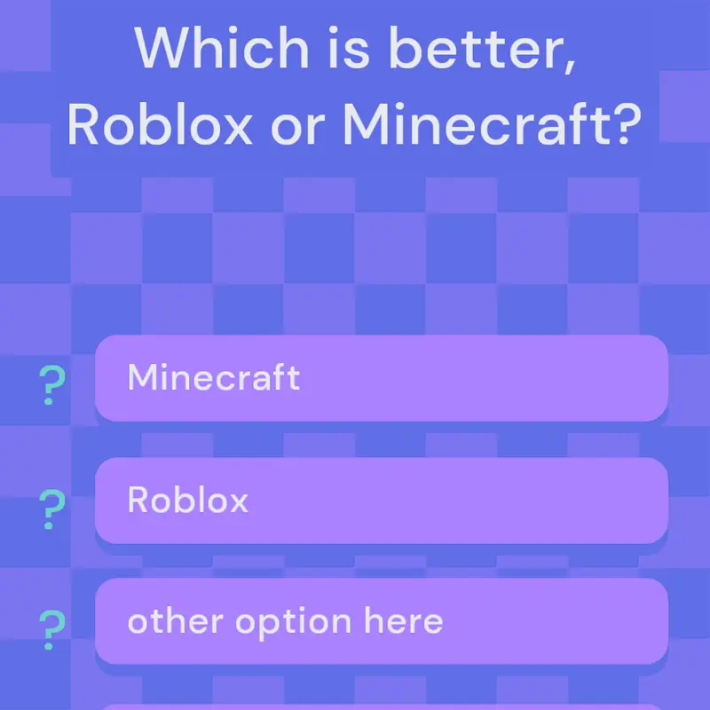 Roblox or Minecraft by @chess_map