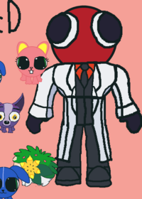 Red scientist from rainbow friends ragdoll...