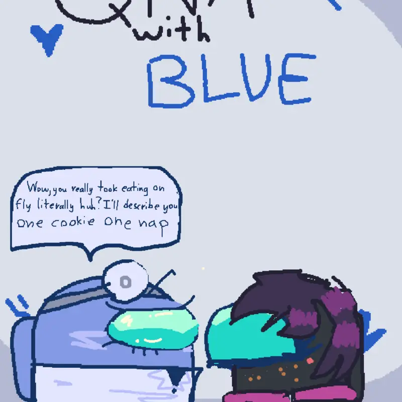 qna blue among us by @partiii