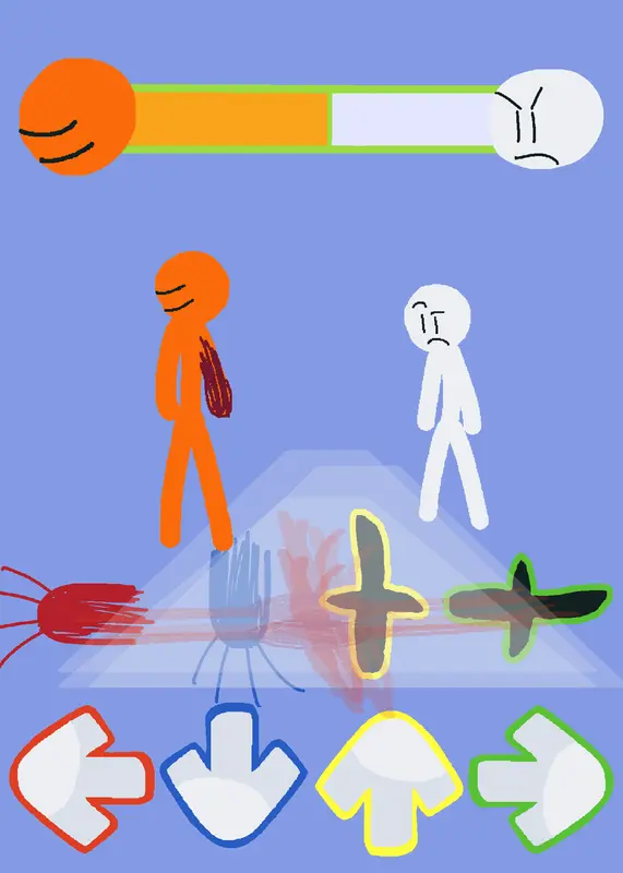 Orange and the red lord vs white by @InakialfonsoLopezahu
