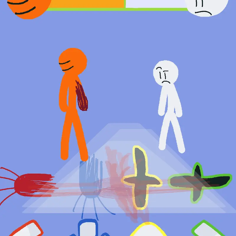 Orange and the red lord vs white by @InakialfonsoLopezahu