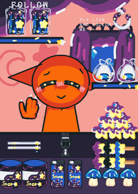 My sprunki oc trying galaxy themed food