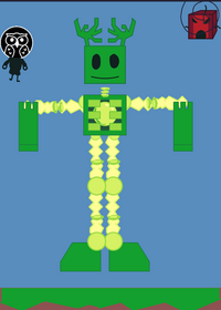 Green cube as plant island epic Wubbox