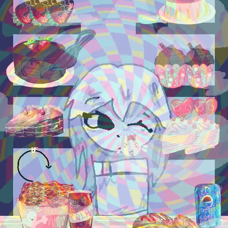 feeding the girl with asmr sounds 😛 by @mosmos_