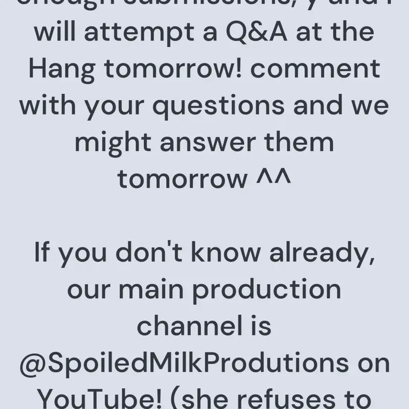 Q&A Announcement!! by @WheresMyDad_9632