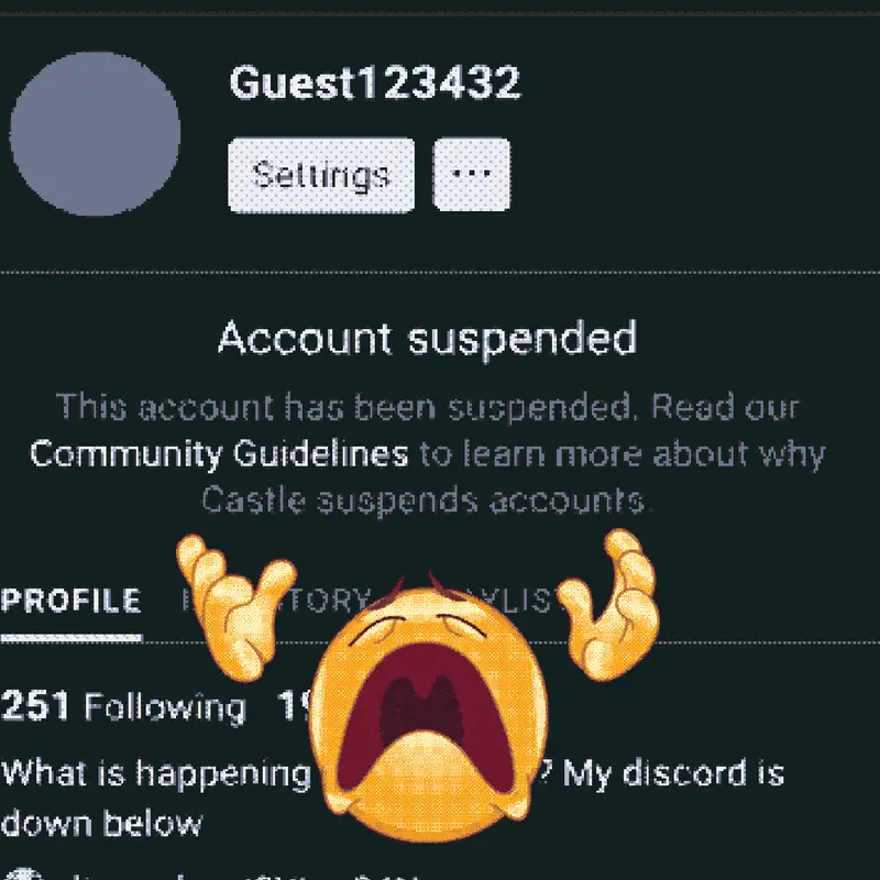 I got suspended by @Guest123433